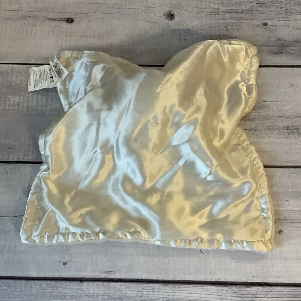 Carter’s Puppy Dog Lovey Tan Beige Plush Stuff Baby Security Blanket Satin Back